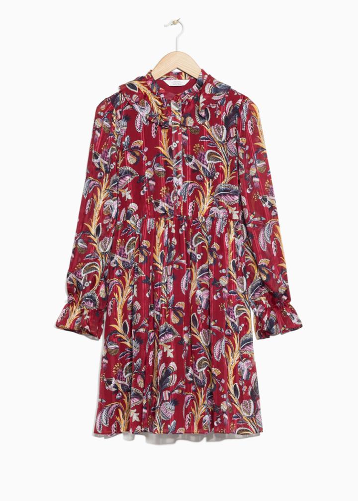 Other Stories Climbing Flower Mini Dress - Red