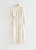 Other Stories Slim-fit Wool Knit Dress - White