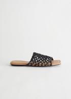 Other Stories Braided Leather Sandals - Black