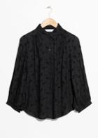 Other Stories Shooting Star Jacquard Blouse - Black