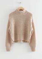Other Stories Heavy Knit Turtleneck Sweater - Rust