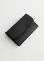 Other Stories Braided Buckle Leather Wallet - Black