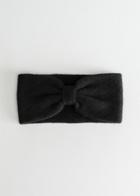 Other Stories Knit Bow Headband - Black
