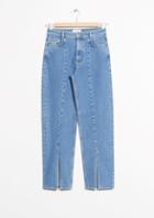 Other Stories Front Split Cropped Denim