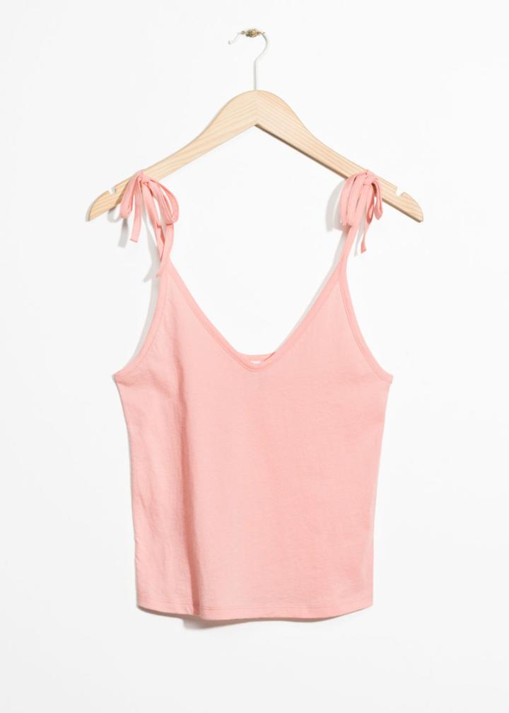 Other Stories Spaghetti Strap Top - Orange