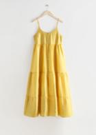 Other Stories Strappy Buttoned Maxi Dress - Yellow