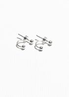 Other Stories Orb Front Back Earrings - Silver