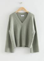 Other Stories Oversized Alpaca Wool Sweater - Green