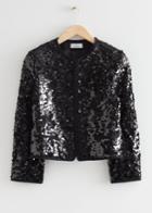 Other Stories Sequin Party Blazer - Black