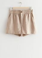 Other Stories Relaxed Linen Shorts - Beige