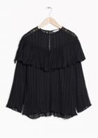 Other Stories Frilled Sheer Top