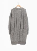 Other Stories Long Wool Blend Cardigan - Grey