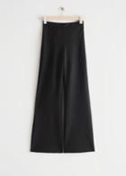 Other Stories Flared High Waist Trousers - Black