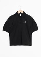 Other Stories Patch Polo Shirt - Black