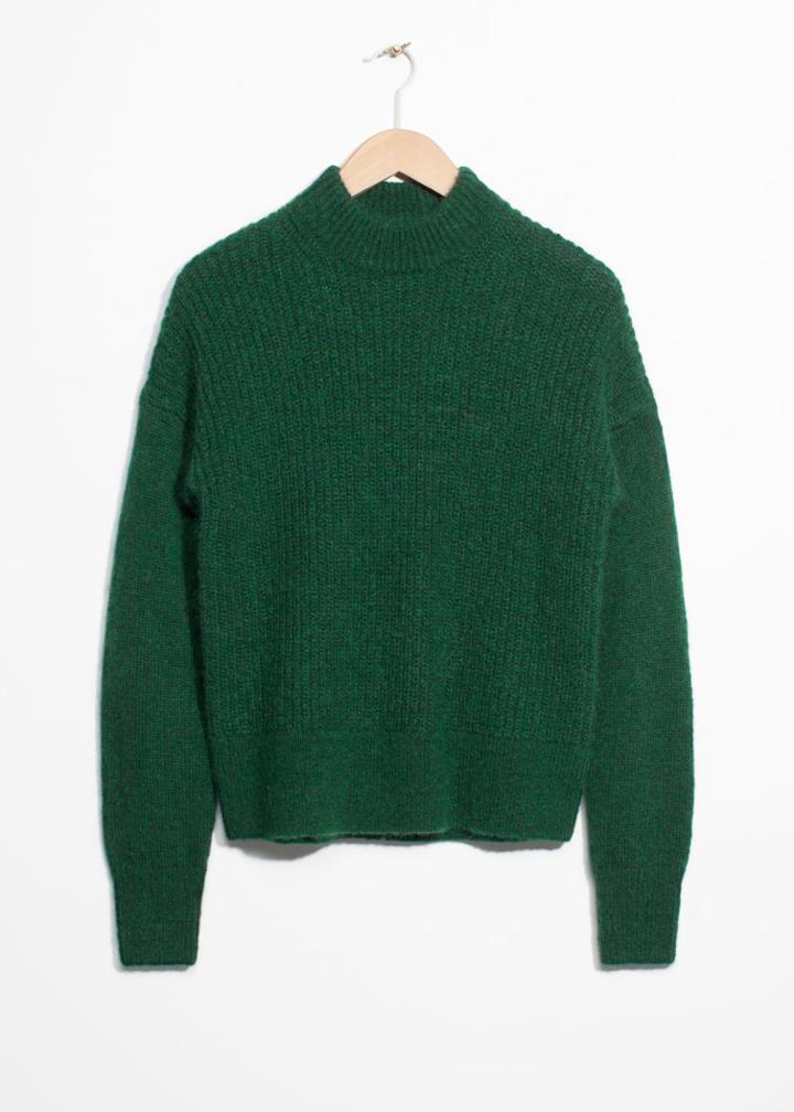 Other Stories Wool & Mohair Jumper - Green