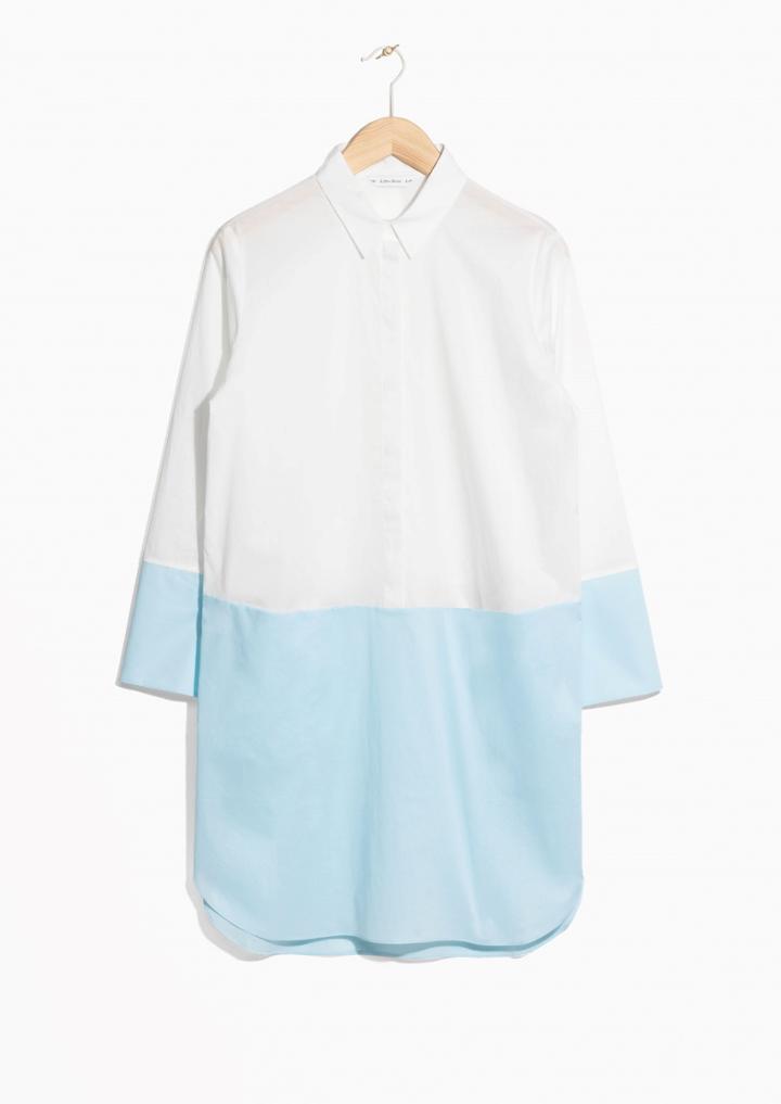 Other Stories Colour Block Shirt Dress