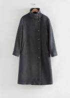 Other Stories Relaxed A-line Wool Coat - Grey