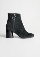 Other Stories Corduroy O-ring Boots - Blue
