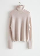 Other Stories Relaxed Turtleneck Knit Sweater - White