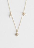 Other Stories Pointed Star Charm Necklace - Gold