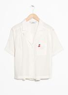 Other Stories Cherry Patch Button Down - White