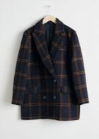 Other Stories Oversized Double Breasted Blazer - Blue