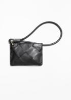 Other Stories Braided Leather Clutch - Black