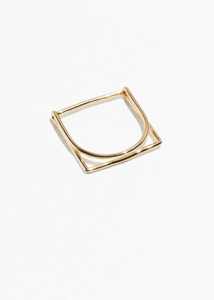Other Stories Cube Ring - Gold