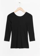 Other Stories Ribbed Ballerina Top