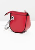 Other Stories Leather Saddle Clutch - Red