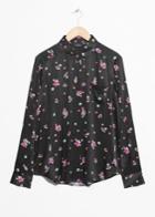 Other Stories Petit Flower Shirt - Black