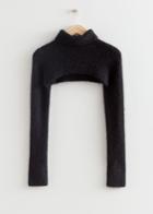 Other Stories Cropped Knit Bolero - Black