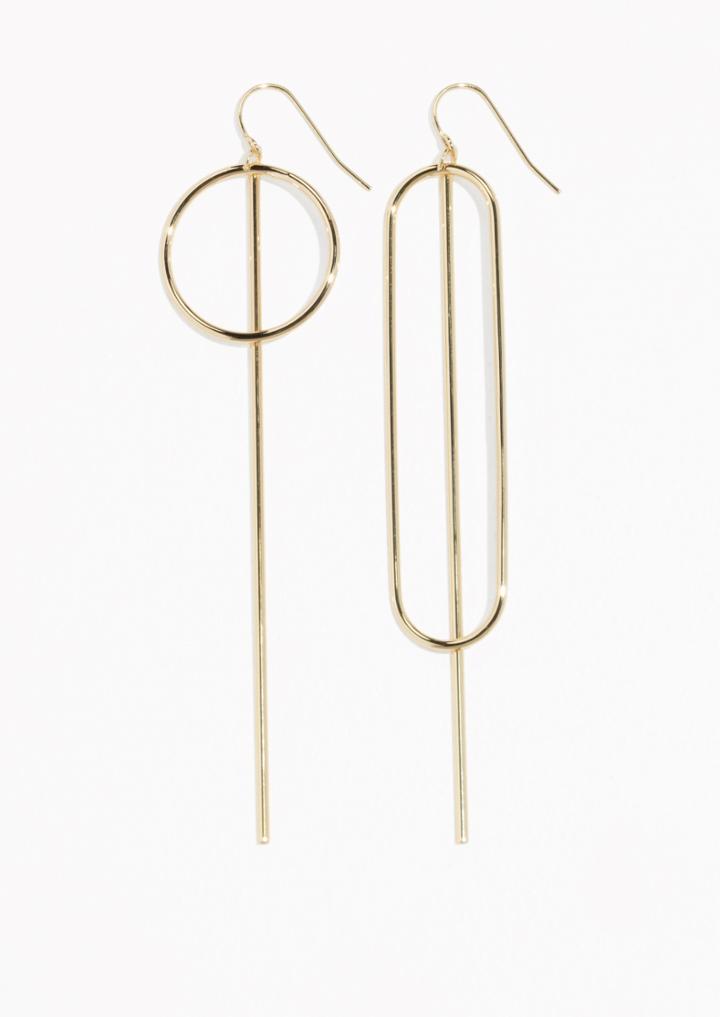 Other Stories Metal Bar Earrings