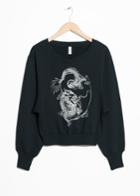 Other Stories Oversized Crop Sweater - Black