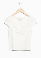Other Stories Lettuce Edge Top - White