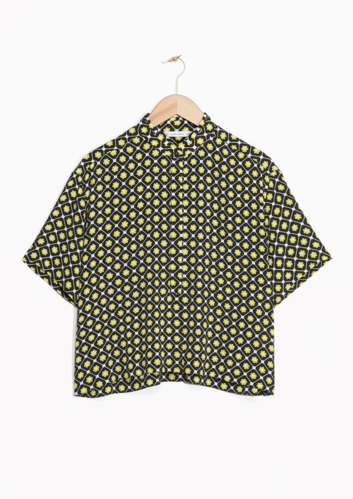 Other Stories Flower Grid Blouse