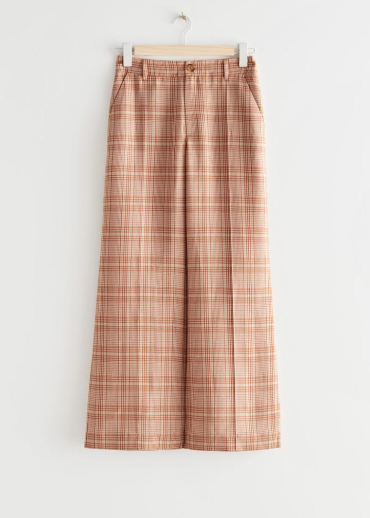 Other Stories Flared Cropped Trousers - Orange