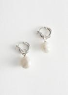 Other Stories Pearl Charm Sterling Silver Earrings - Silver