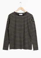 Other Stories Striped Cotton Sweater - Green