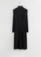 Other Stories Tight Ribbed Corset Dress - Black