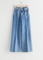 Other Stories Wide Press Crease Jeans - Blue