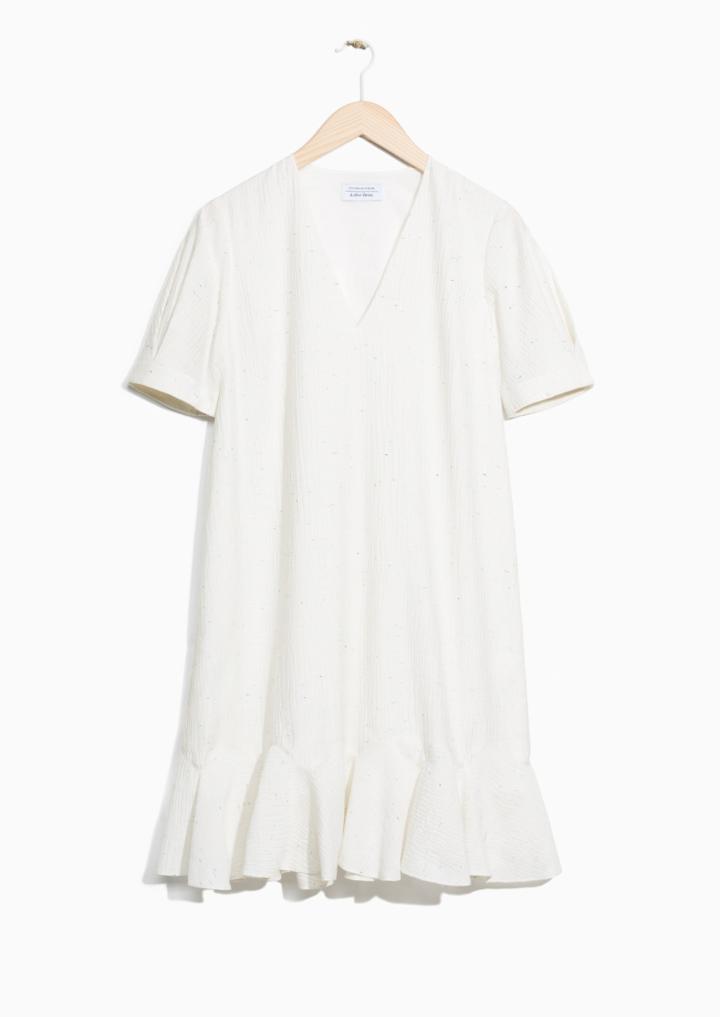 Other Stories Frill Hem Cotton Dress