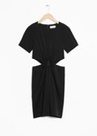 Other Stories Cutout Buckle Dress - Black
