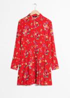 Other Stories Pleated Shirt Dress - Red