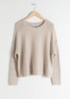 Other Stories Linen Blend Knit Sweater - Beige