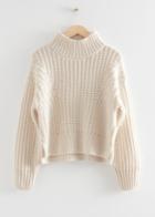 Other Stories Heavy Knit Turtleneck Jumper - White