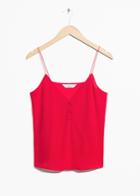 Other Stories Silk Camisole Top - Red