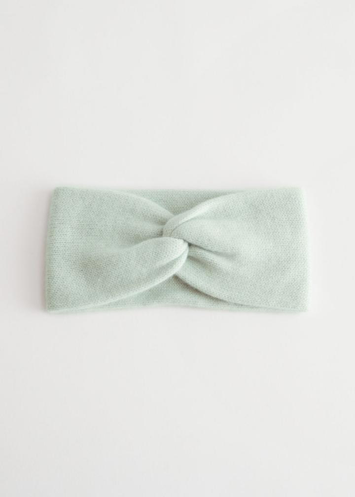 Other Stories Cashmere Twist Knot Headband - Green