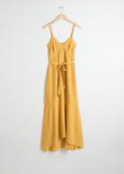 Other Stories Belted Midi Dress - Yellow