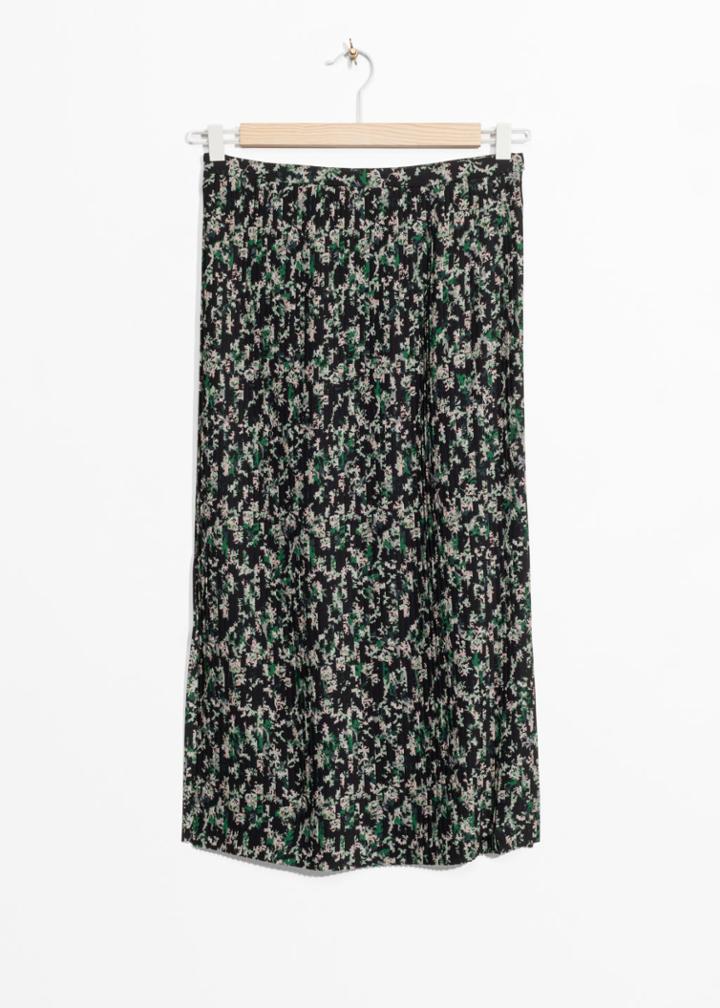 Other Stories Pleats Panel Skirt - Green